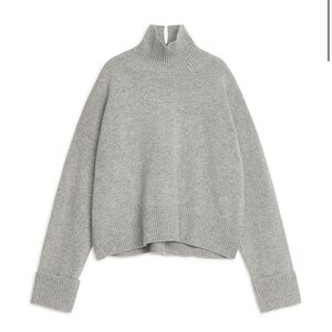 Arket Grey Turtleneck Sweater
